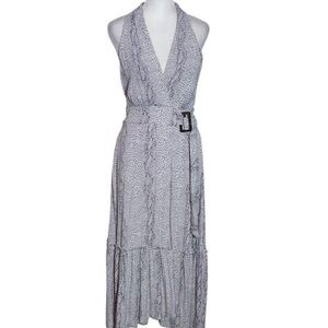 Elegant Gray Patterned Women's Dress